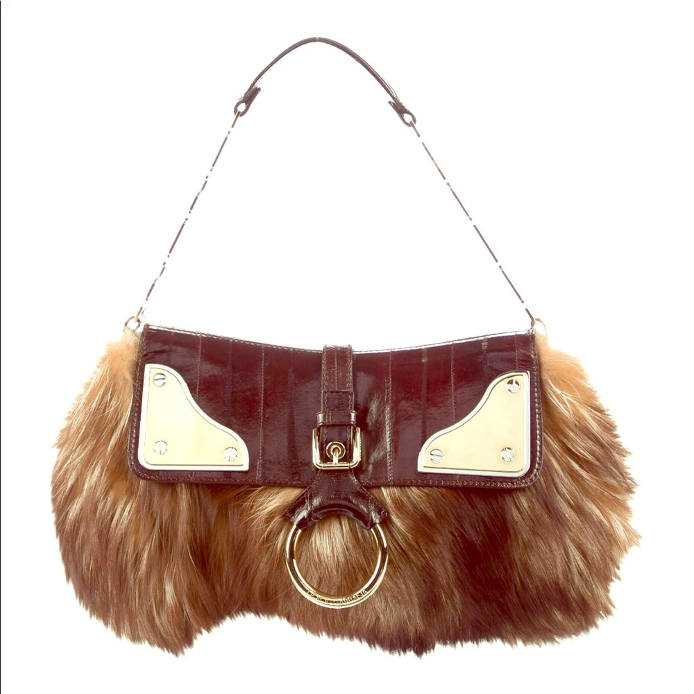 Gorgeous Dolce & Gabbana red fox and eelskin bag